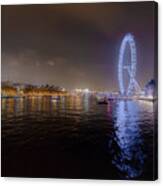 London Eye At Night Canvas Print