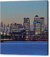 London Skyline - Victoria Dock Canvas Print