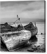 Lonely Fishing Boats Canvas Print