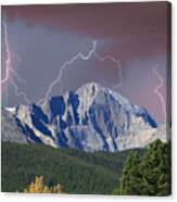 Longs Peak Lightning Storm Fine Art Photography Print Canvas Print
