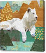 Looking Forward - Snow Lion Canvas Print