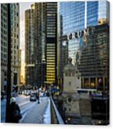 Looking West On Wacker Canvas Print