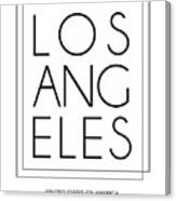 Los Angeles, United States Of America - City Name Typography - Minimalist City Posters #1 Canvas Print