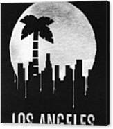 Los Angeles Landmark Black Canvas Print