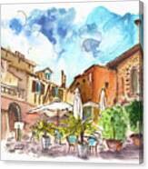 Lovely Street Cafe In Albi Canvas Print