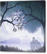 Lovers In The Night Canvas Print