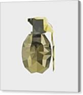 Low Poly Grenade; Focusing On Canvas Print