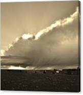 Low-topped Supercell Black And White Canvas Print