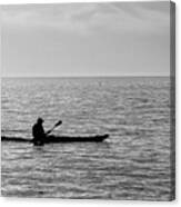 Lone Sea Kayaker Canvas Print