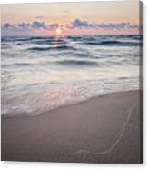 Ludington Beach Sunset Canvas Print