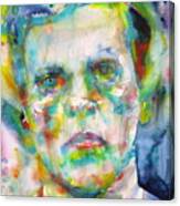 Ludwig Wittgenstein - Watercolor Portrait.3 Canvas Print