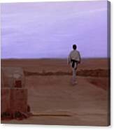 Luke Skywalker Tatooine Sunset Canvas Print
