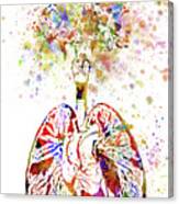 Lungs With Flowers Canvas Print