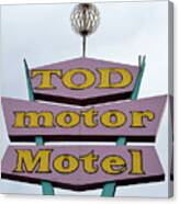 Old Las Vegas Motor Motel Sign Canvas Print