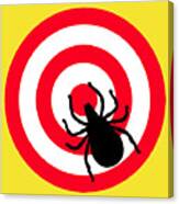 Lyme Disease Ixodes Tick On Target Canvas Print
