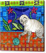 Lynx Point Kitten Smitten With Yarn Canvas Print