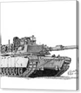 M1a1 D Company Commander Tank Canvas Print