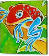 Ma Froggy Just Hangin Canvas Print