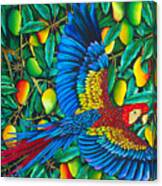 Scarlet Macaw Parrot Canvas Print