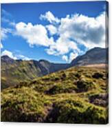 Macgillycuddy's Reeks And Valleys In Kerry In Ireland Canvas Print