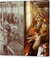 Machinist - Hands On Work 1904 Side By Side Canvas Print