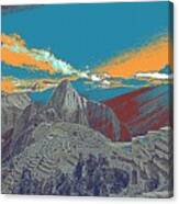 Machu Picchu Travel Poster Canvas Print