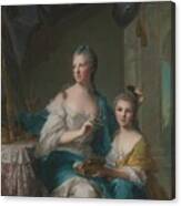 Madame Marsoler With Daughter Canvas Print