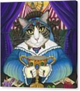 Madame Zoe Teller Of Fortunes - Queen Of Cups Cat Canvas Print