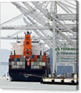 Made In China -- Container Ship Kobe Express At Port Of Oakland, California Canvas Print