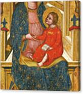 Madonna And Child Enthroned Canvas Print