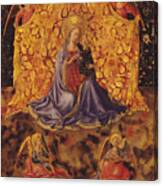 Madonna Of Humility With Christ Child And Angels Canvas Print