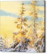 Magical Winter Landscape Canvas Print