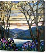 Magnolias And Irises Canvas Print