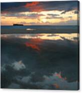 Makena Beach Sunset Reflection Maui Hawaii Canvas Print