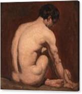 Male Nude From The Rear Canvas Print
