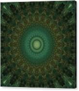 Mandala In Brown And Green Tones Canvas Print