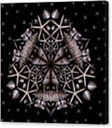 Mandala White Sea Star Canvas Print