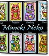 Maneki Neko Luck Cats Canvas Print