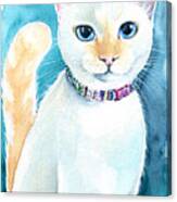 Mango - Flame Point Siamese Cat Painting Canvas Print