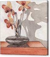 Mantel Flowers Canvas Print
