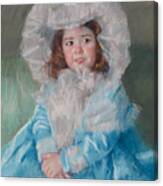 Margot Lefebre In Blue Canvas Print
