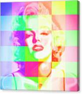 Marilyn Monroe 20160104 Color Squares Canvas Print