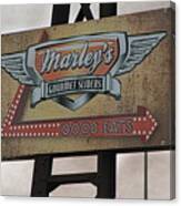 Marleys Gourmet Sliders Sign Post Processed Photograph Canvas Print