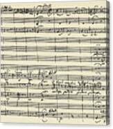 Marriage Of Figaro Manuscript Score Canvas Print