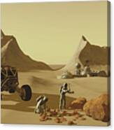 Mars Planet Explorers Canvas Print