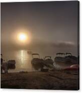 Mascoma Lake Foggy Morning Canvas Print