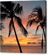 Maui Sunset Palms Canvas Print