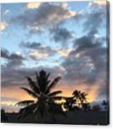 #maui Sunset Tonight. Lucky We Live Canvas Print