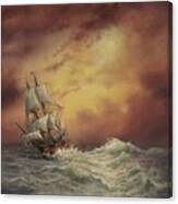 Mayflower At Sea Canvas Print