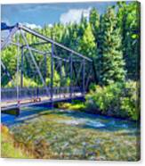 Mcgraw Memorial Park Foot Bridge Canvas Print